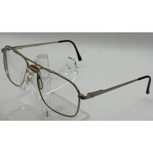 Stetson Zyloware 1/8 57□16 Eyeglass Frames Gold Metal Rectangle Vintage USA